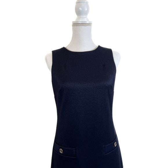 Tommy Hilfiger Classic Navy Sleeveless Sheath Dress - Picture 2 of 16